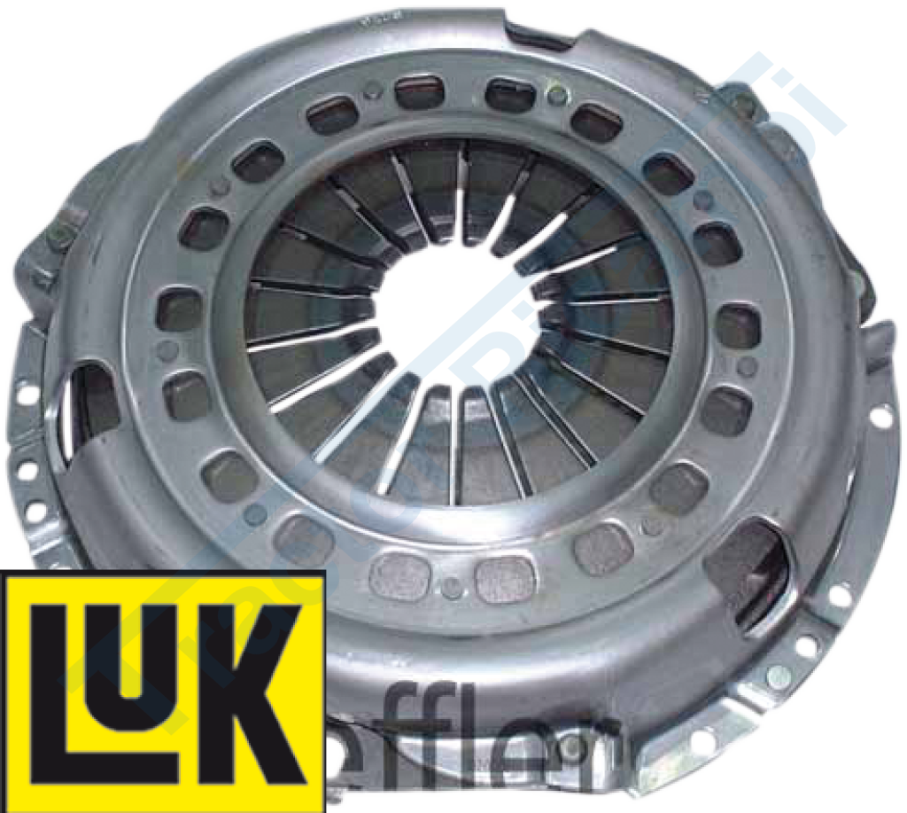 Single-plate clutch with diaphragm springs