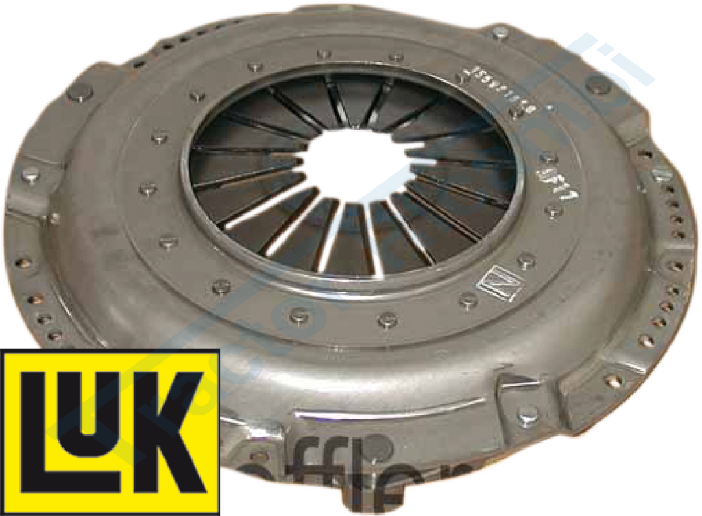 Single-plate clutch with diaphragm springs