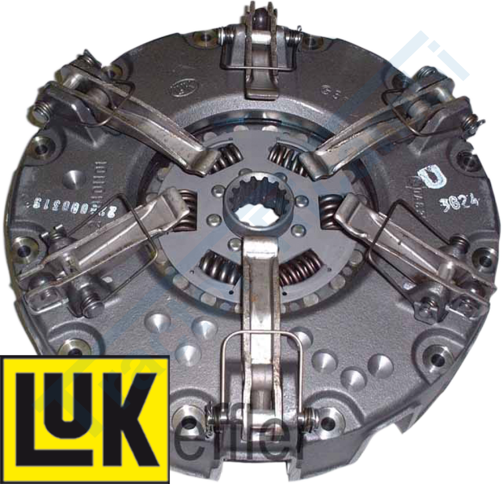 Mechanism with 6 levers complete with sprung central plate - supplied without PTO plate. - Plate Ø