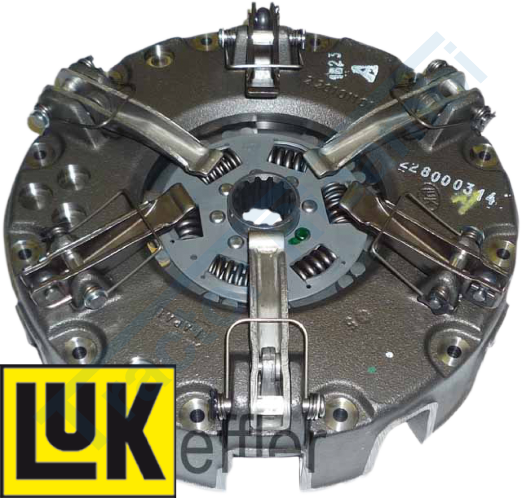 Mechanism with 6 levers complete with central cerametallic plate - without PTO plate. - Plate Ø