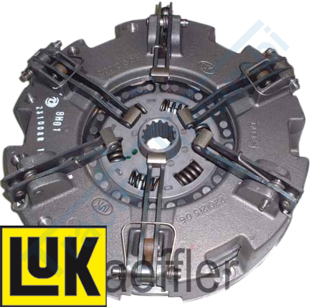 Mechanism with 6 levers complete with central cerametallic plate with 8 vanes - without PTO plate. - Plate Ø