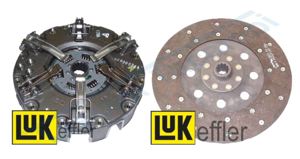 Double clutch kit with 6 levers, internal plate and PTO plate Ø 280 mm