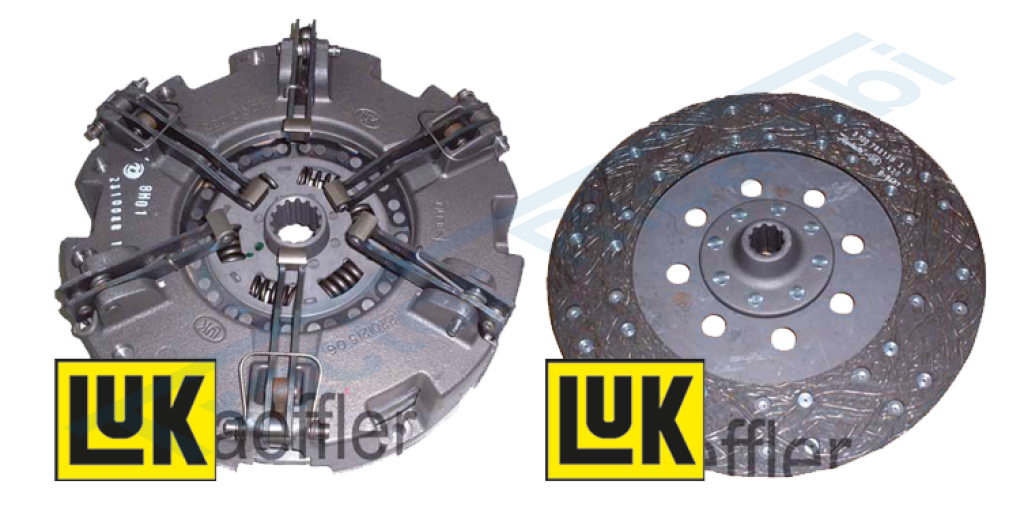 Double clutch kit with 6 levers, internal plate and PTO plate Ø 310 mm