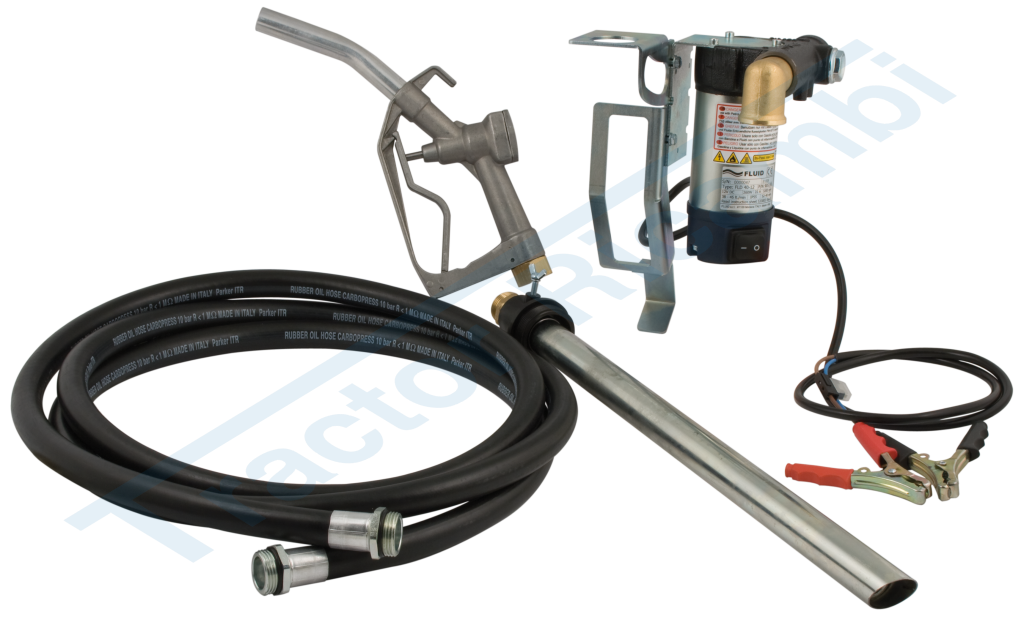 KIT ELETTROPOMPA TRAVASO GASOLIO A 12V PER FUSTO