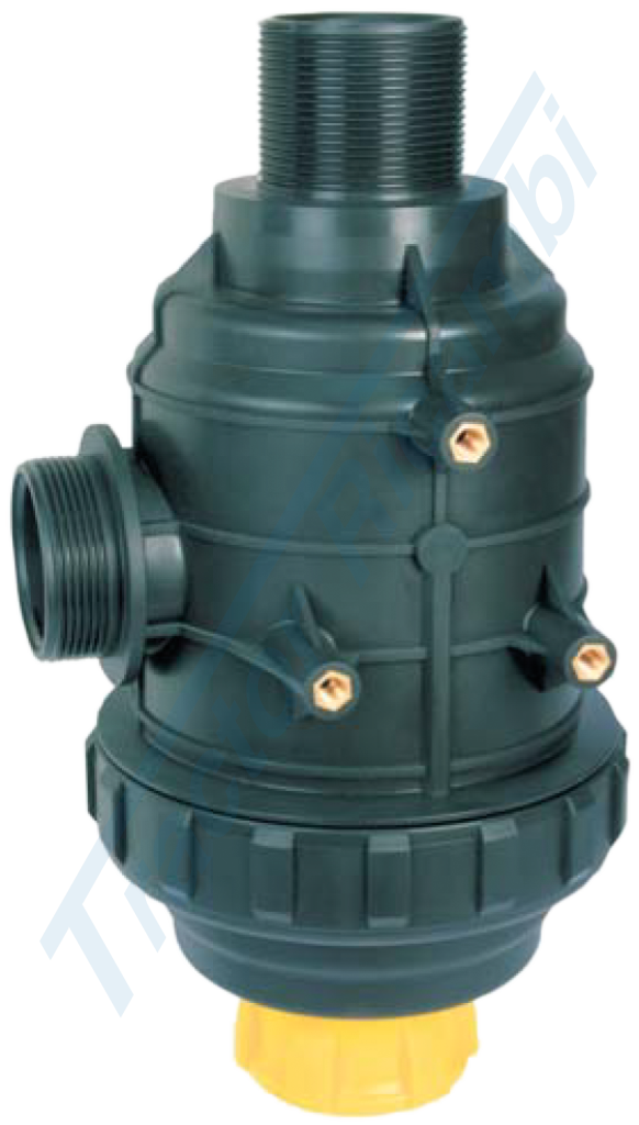 Suction filter with valve