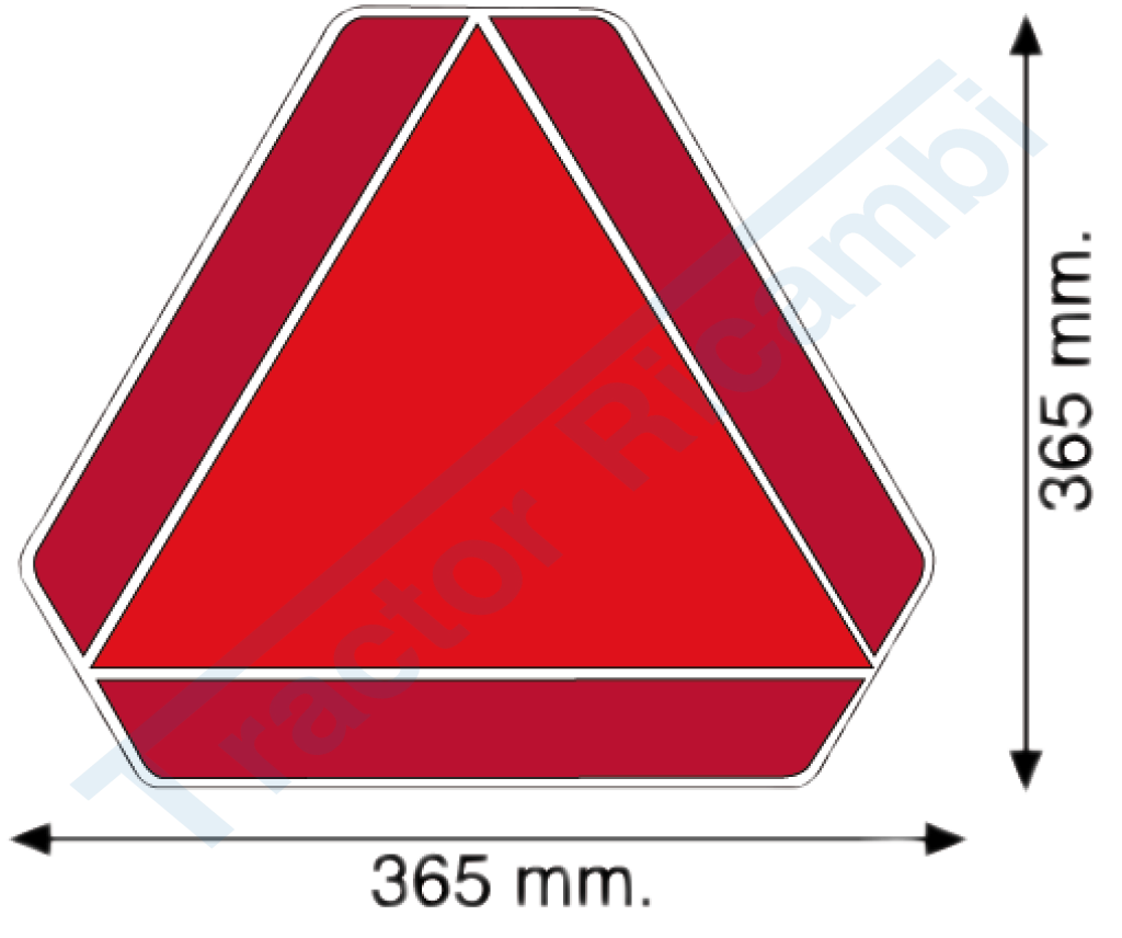 Triangolo in alluminio per veicoli lenti