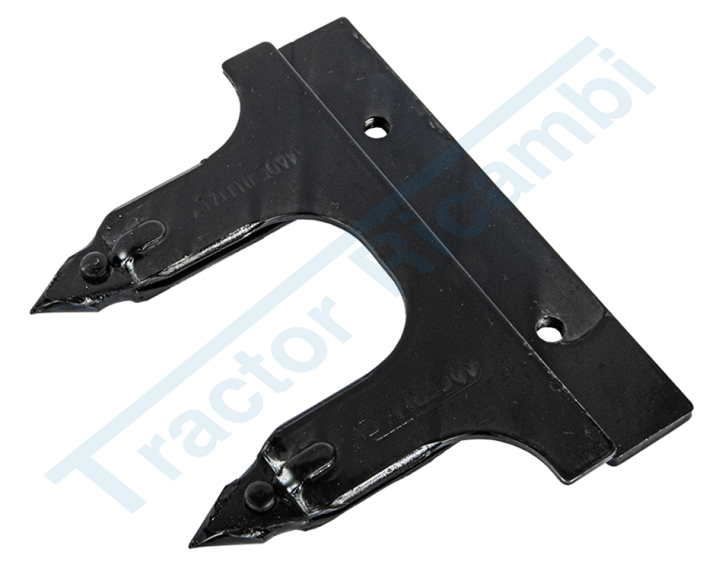 Double blade guard tooth with 2 threaded holes for cutter bars