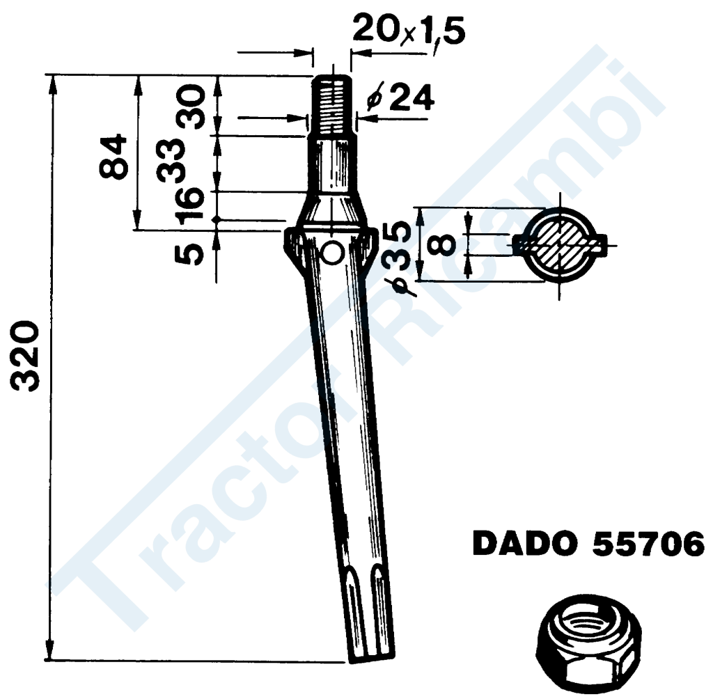 Dente per erpici rotativi - Conico