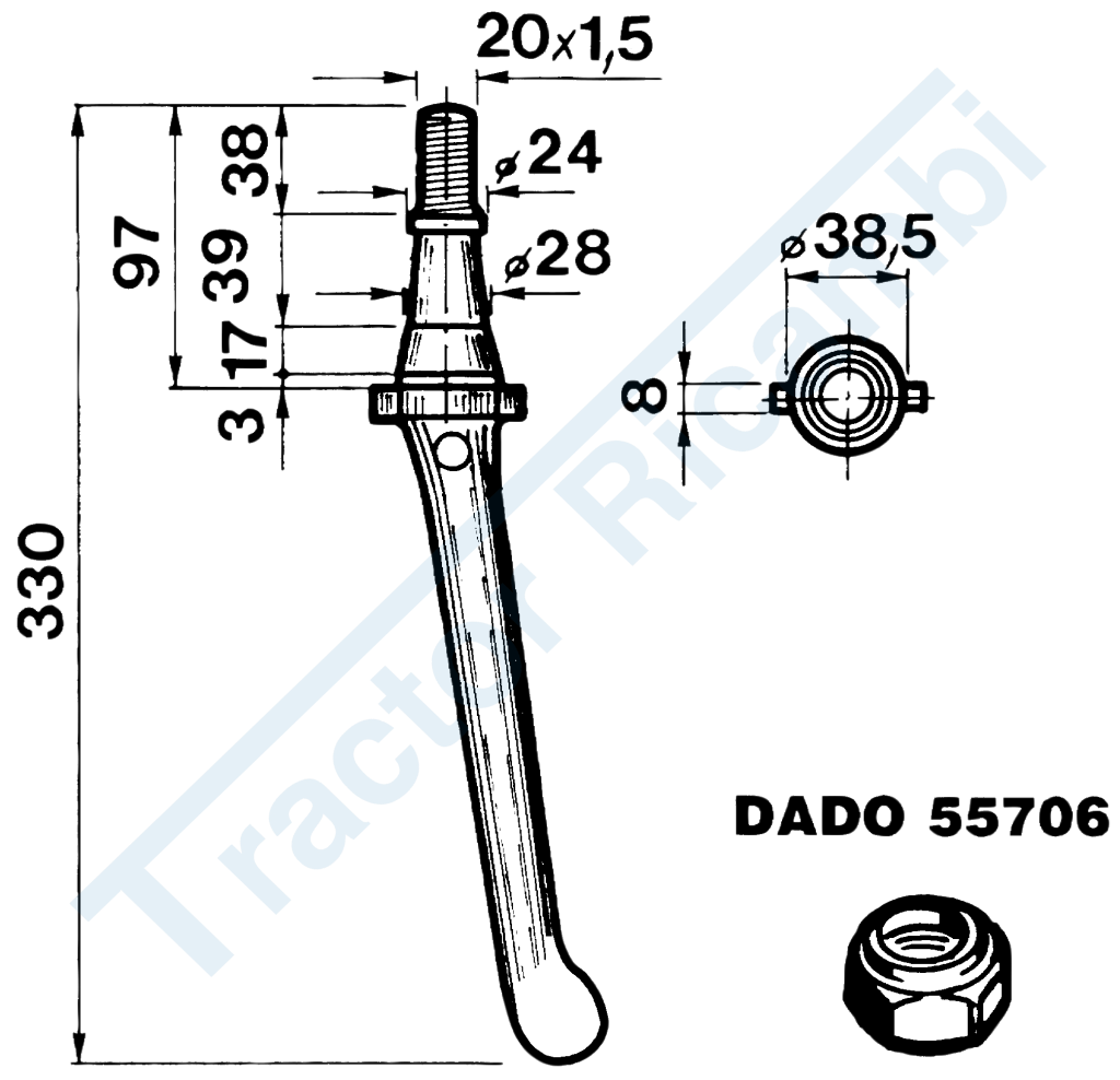 Dente per erpici rotativi - Conico