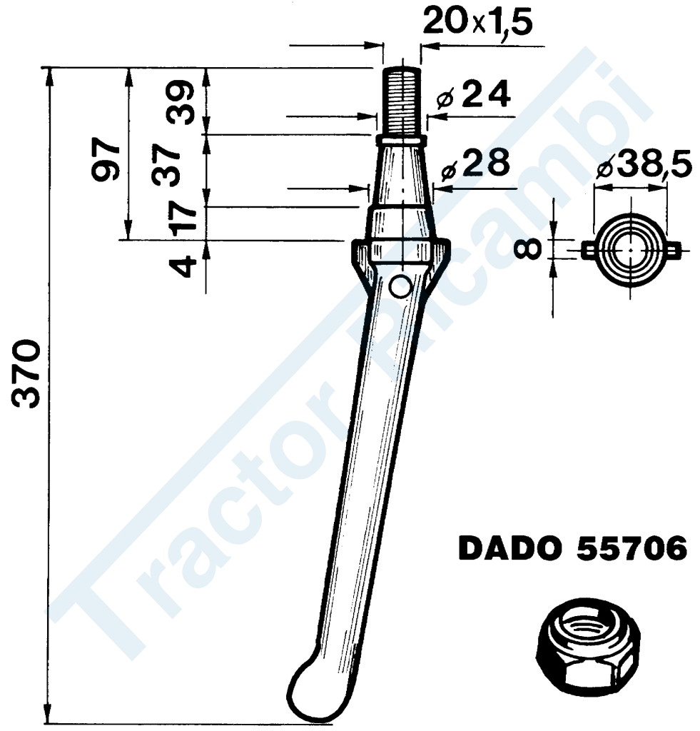 Dente per erpici rotativi - Conico