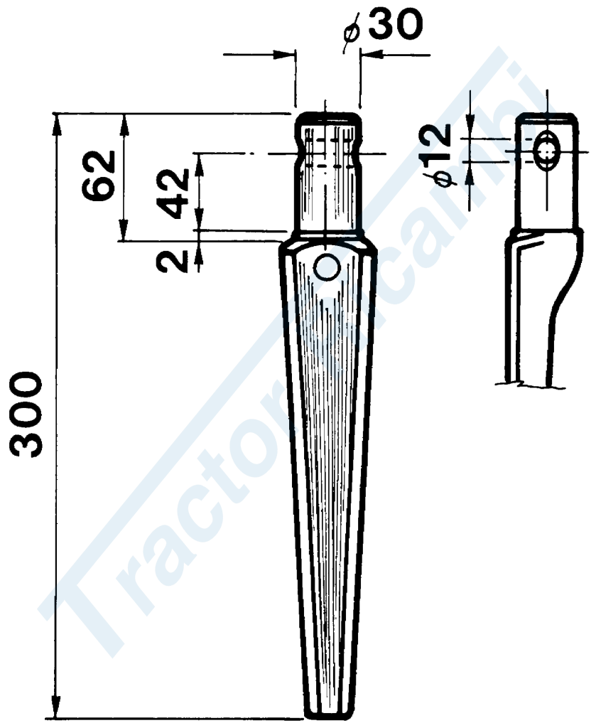 Tine for power harrows - RC