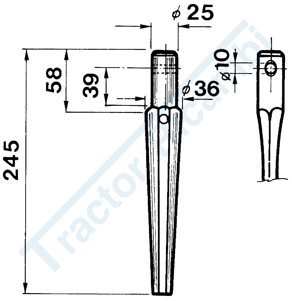 Dente per erpici rotativi - RA