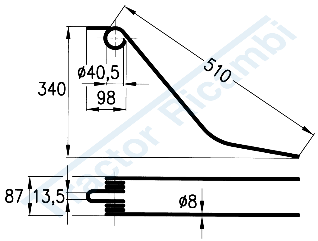 Rotary swather spring