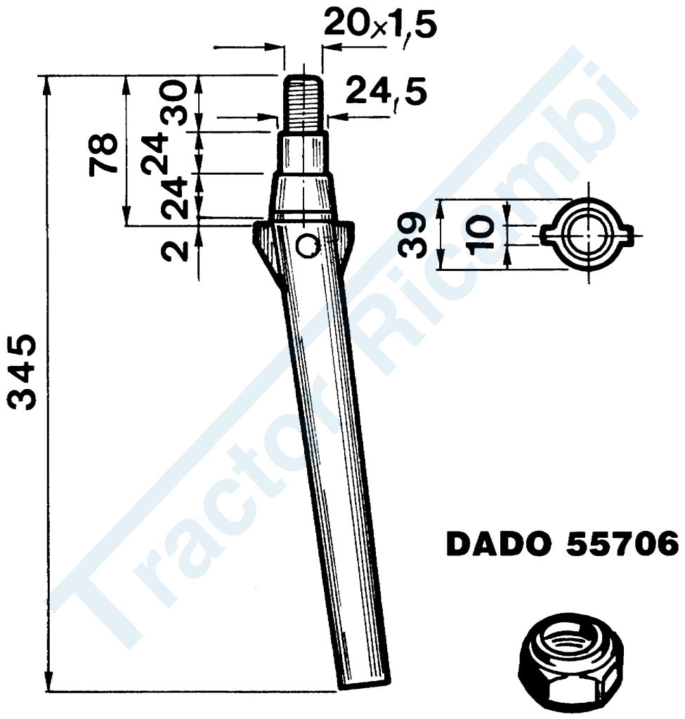 Dente per erpici rotativi - Conico