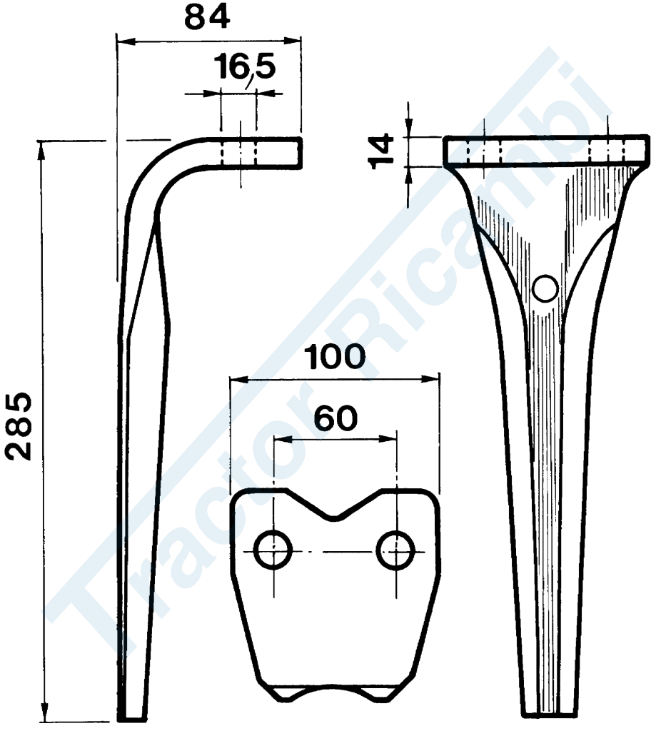 Dente per erpici rotativi - Unidirezionale