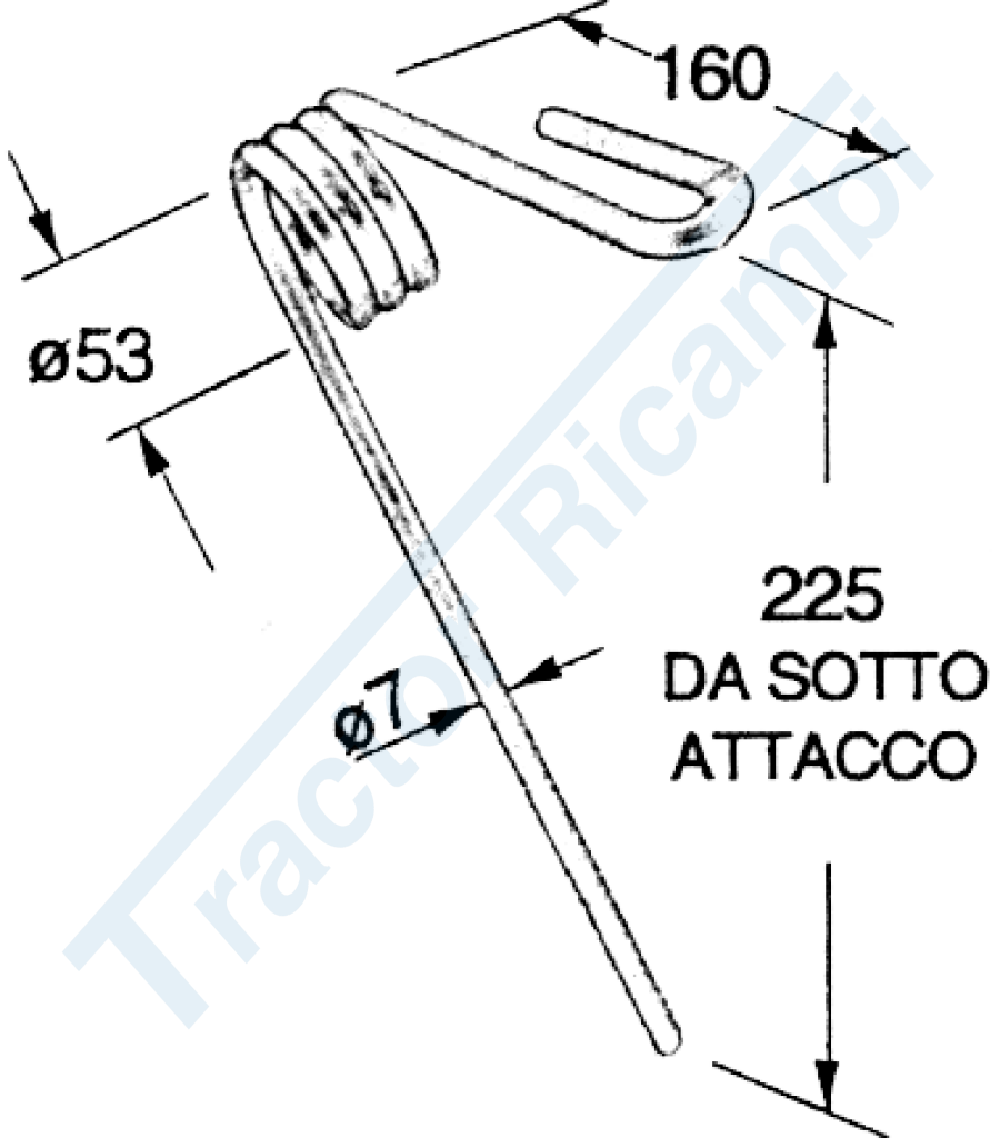 Dente anteriore per seminatrice standard