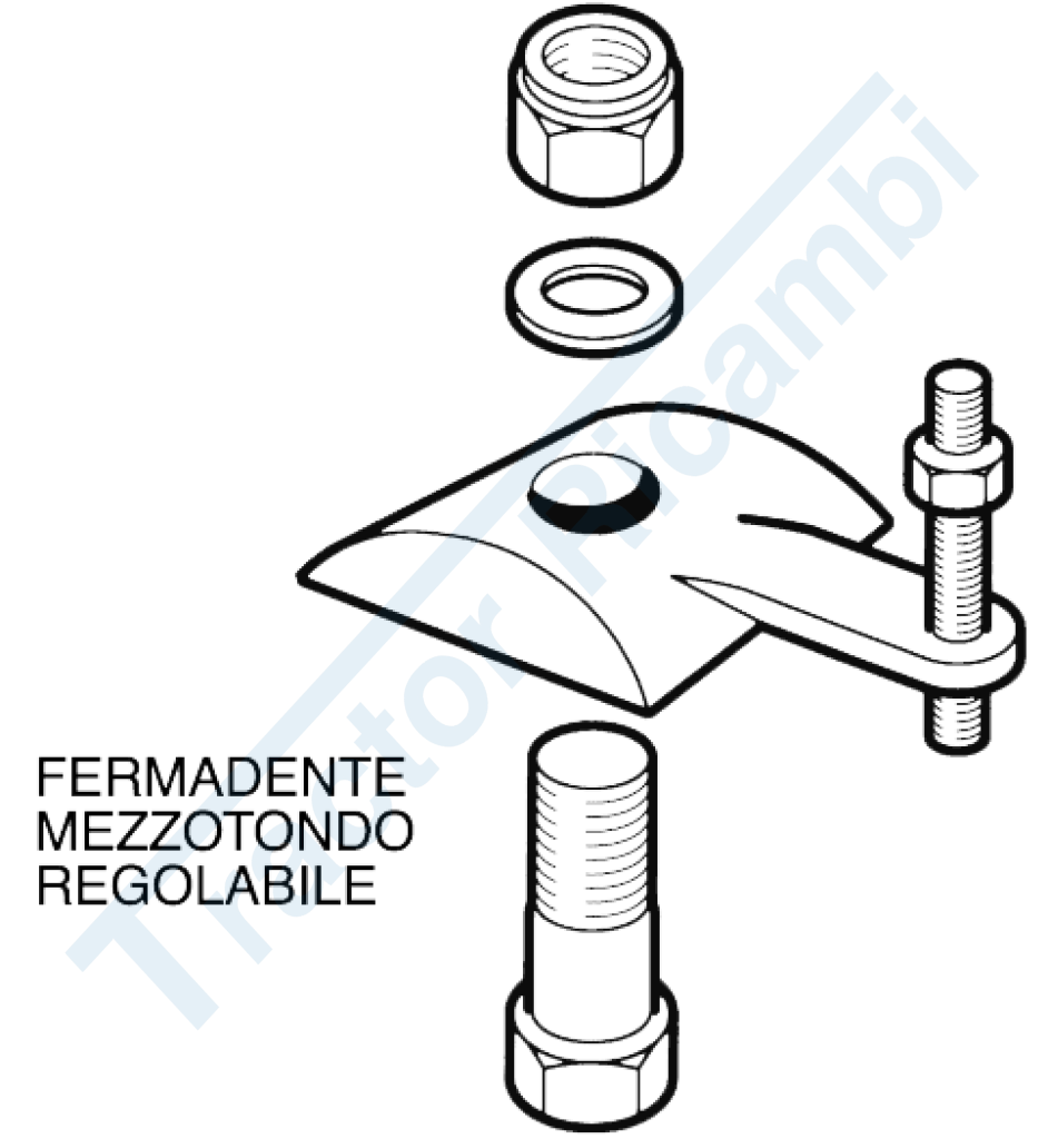 Tassello ferma molla mezzotondo regolabile FAHR