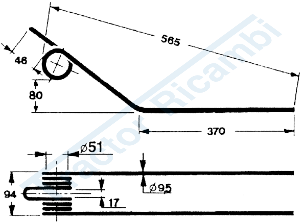 Rotary swather spring