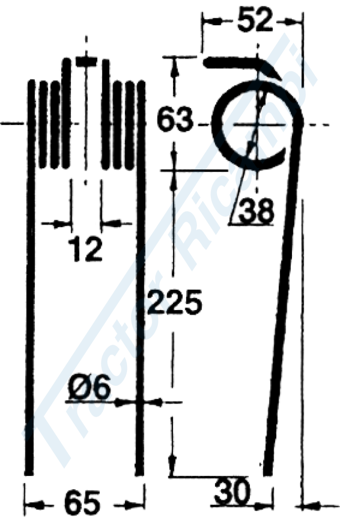 Molla per ranghinatore a cinghia/catena