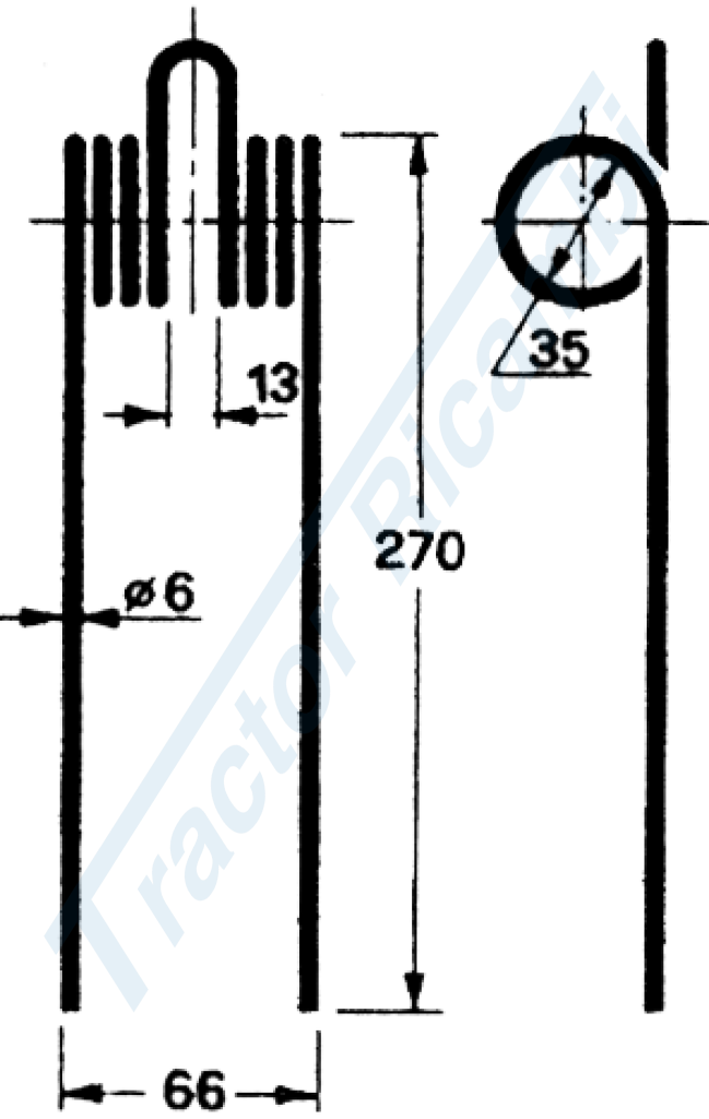 Molla per ranghinatore a cinghia/catena