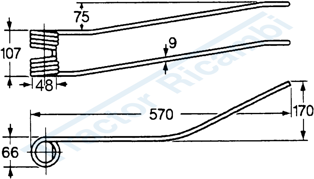 Rotary swather spring