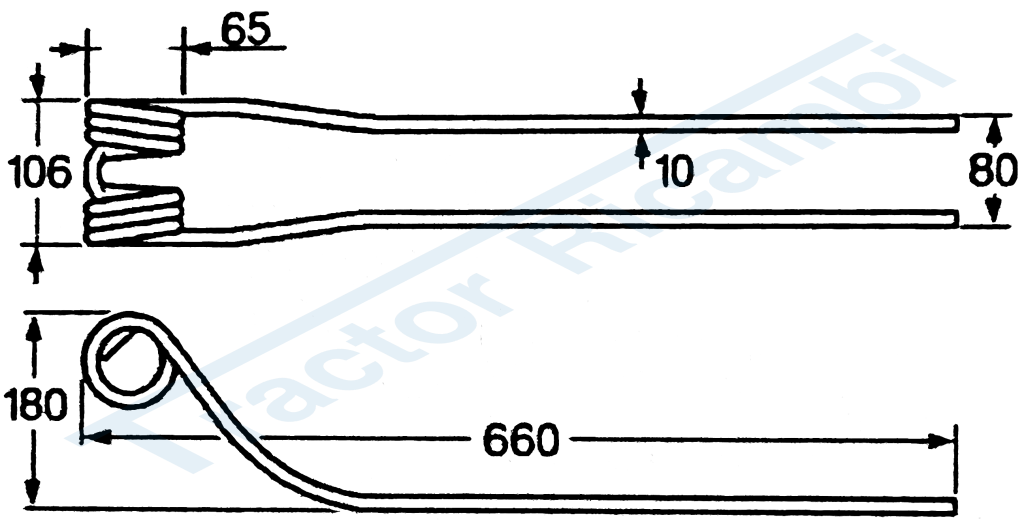 Rotary swather spring