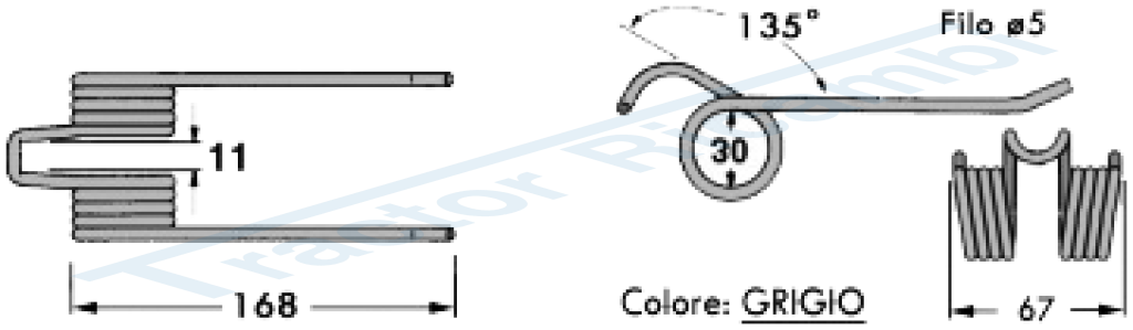 Spring for round baler