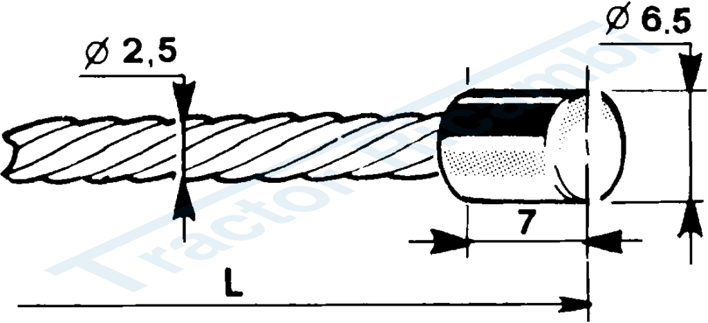 Cavo con testa cilindrica Ø 6,5x7