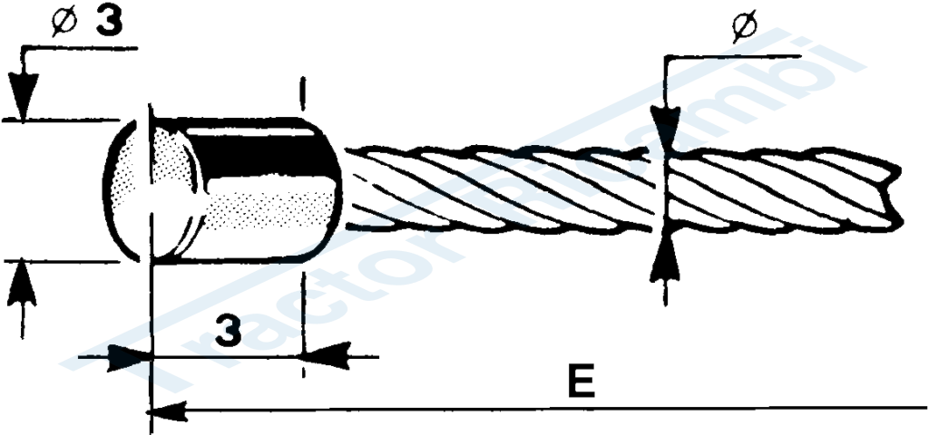 Cavo acceleratore con testa cilindrica Ø 3x3