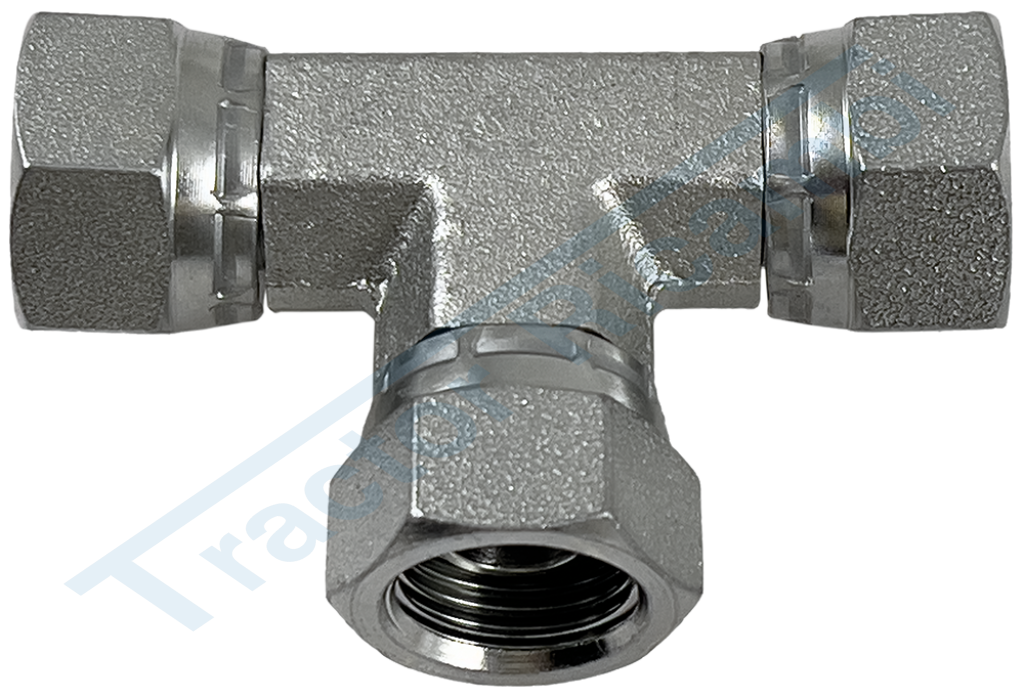 T-adapter female - female rotating nut - female