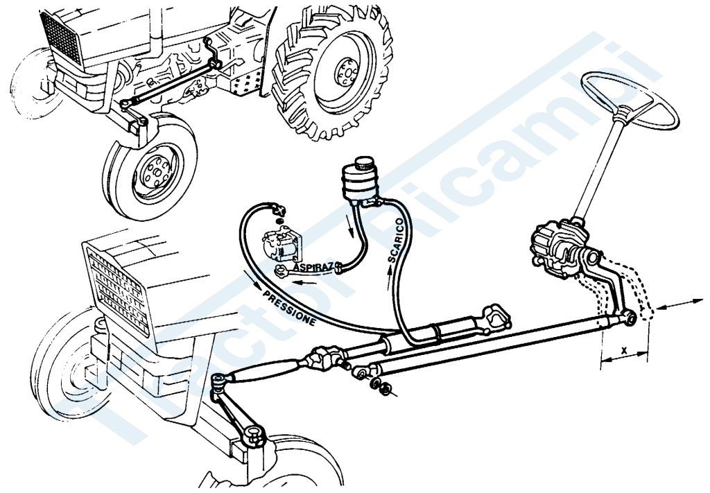 POWER STEERING INSTALLATION ASSEMBLIES FOR 2WD FALCON TRACTORS