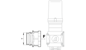 Flange with fork connection for SERIES 463/483 valves