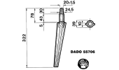 Dente per erpici rotativi - Cilindrico corto