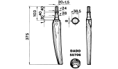 Dente per erpici rotativi - Conico