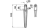 Dente per erpici rotativi - RA