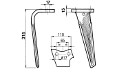 Dente per erpici rotativi - KG30