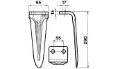 Dente per erpici rotativi - Tipo pesante