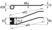 Rotary swather spring