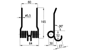 Spring for round baler