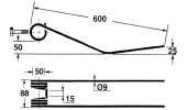 Rotary swather spring