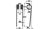 Molla per ranghinatore a cinghia/catena