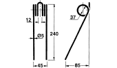 Molla per ranghinatore a cinghia/catena