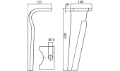 Tine for power harrows - Magnum quick attachment