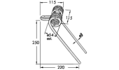 Rear tine for seed drill - various manufacturers