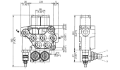 Monoblock valve 6 levers predisposed for CARRY OVER